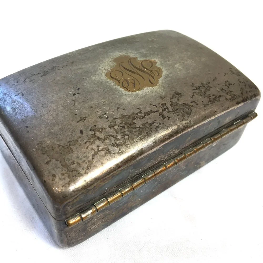* Dodge Inc Silverplate Trinket Jewerly  Box VTG
